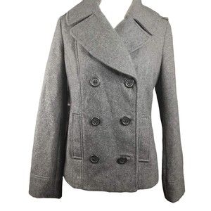 Merona Grey Double-breasted Long Sleeves Notched Lapels Jacket S
